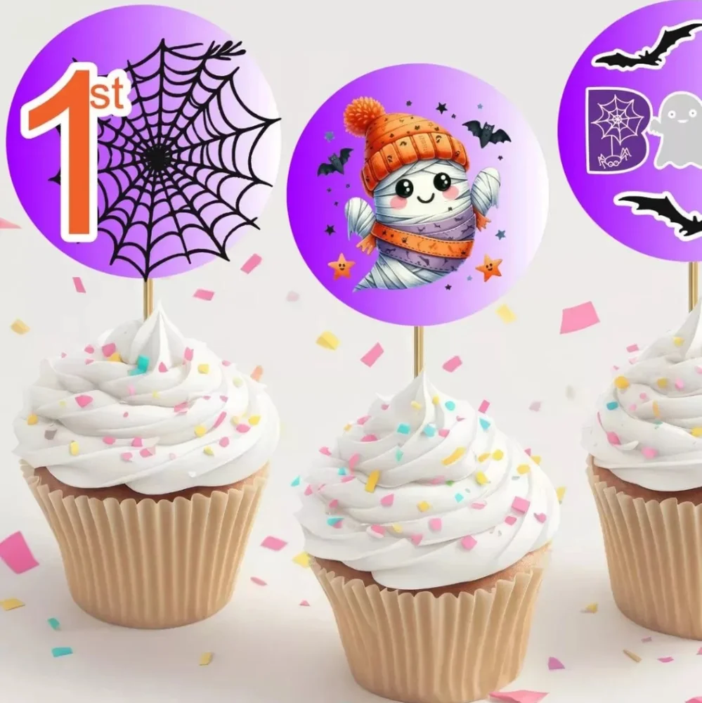 Halloween cupcakes Toppers Set of 36